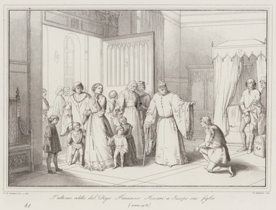 The Last Farewell of Doge Francesco Foscari to His Son Jacopo by Italian School
