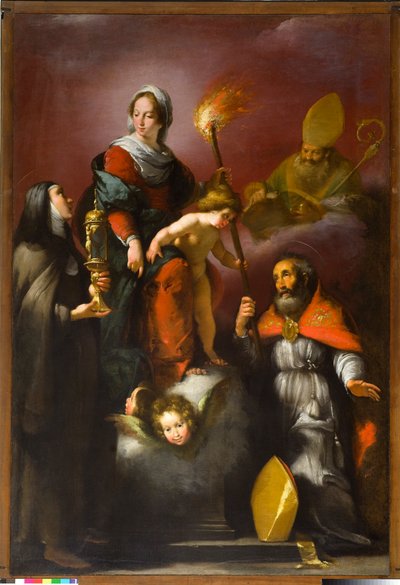 Madonna with Child and Saints Clare, Ambrose and Erasmus, c.1625 by Italian School