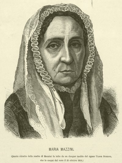 Maria Mazzini (engraving) by Italian School