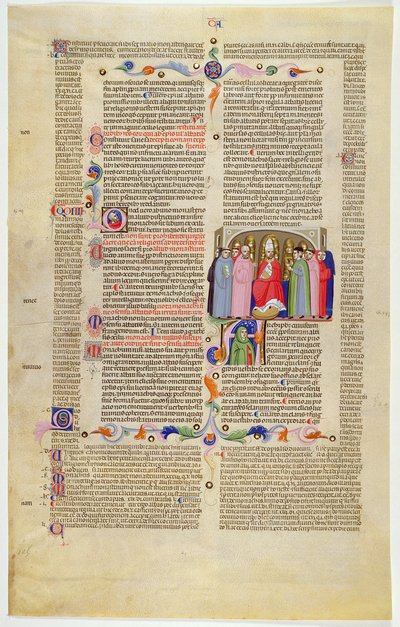 Leaf with miniature from Gratian