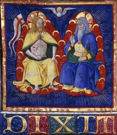 The Trinity (miniature from an illuminated choirbook) by Italian School