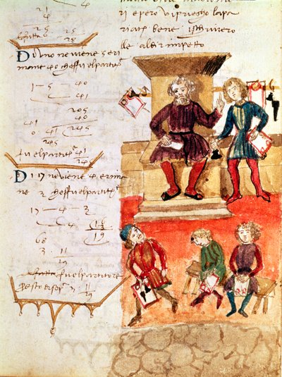 Mathematics Lesson, from a Mathematical Treatise by Italian School