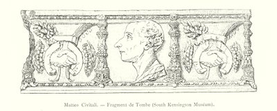 Matteo Civitali, Tomb Fragment, South Kensington Museum (engraving) by Italian School