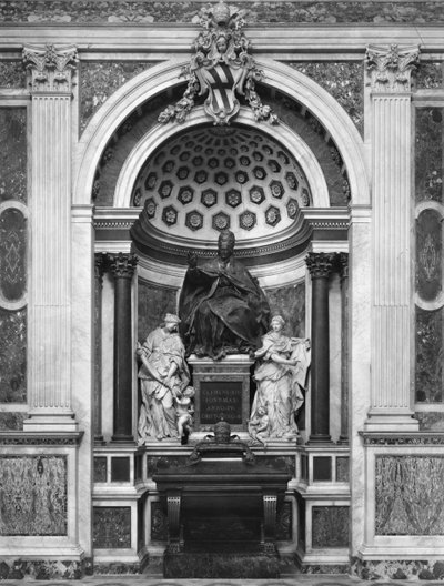 Monument to Pope Clement XII (1652-1740) with Porphyry Urn and Columns, from the Pantheon by Italian School