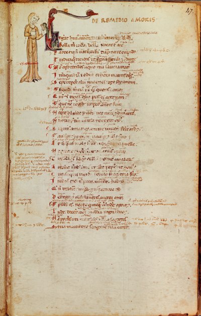 Page of Text with a Historiated Initial, from L