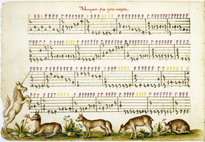 Music sheet from Compositione di Meser Vincenzo Capirola composed by Vincenzo Capirola (1474-1548) by Italian School