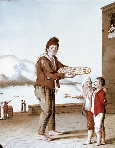Neapolitan small trades: the seller of pasticiotti (Neapolitan sands) by Italian School