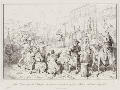 Nicolo Orsino, Count of Pitigliano, Swears Soldiers to Defend Padua from Imperial Arms by Italian School