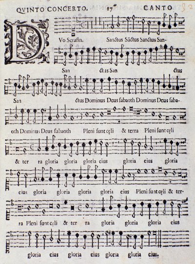 Page of musical score of Concerto 5 in 