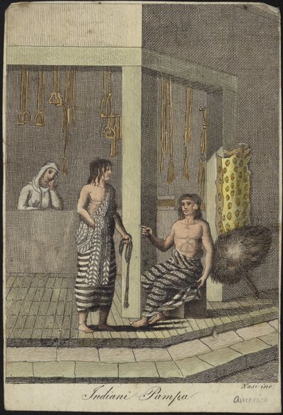 Pampas Indians from South America by Italian School