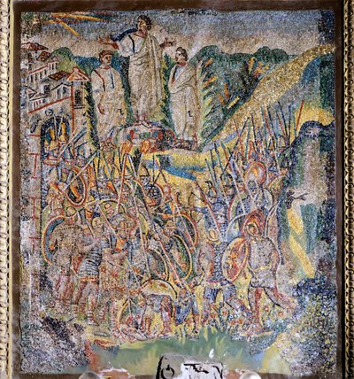 Panel with Mosaic, Central Nave, Basilica of Santa Maria Maggiore, Rome, Italy, 5th Century by Italian School
