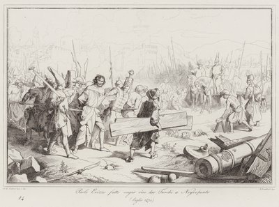 Paolo Erizzo being sawed alive by the Turks at Negroponte by Italian School