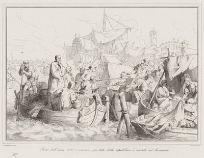 Plague of 1576, and aid provided by the republic to the sick in the Lazaretto by Italian School