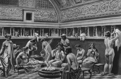 Pompeii: Interior of the Baths of the Forum by Italian School