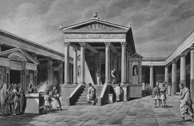 Pompeii: Temple of Isis by Italian School