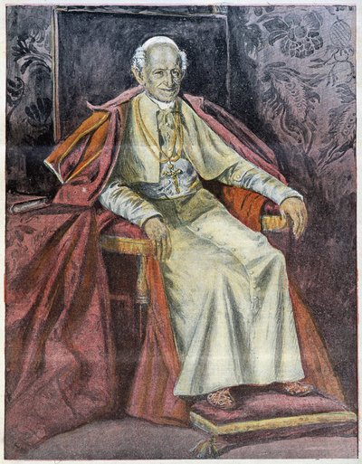 Pope Leo XIII - in “La Tribuna Illustrata" by Italian School
