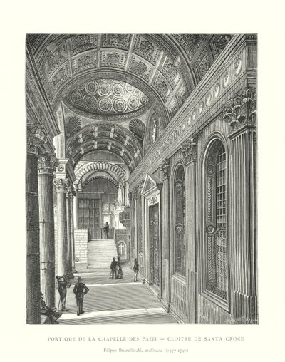 Portico of the Pazzi Chapel, Cloister of Santa Croce by Italian School