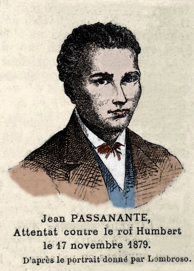 Portrait of Giovanni Passannante who carried out the attack on King Umberto I in Naples in 1878 by Italian School