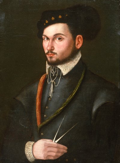 Portrait of a Navigator with his dividers to prick out a course, c.1560 by Italian School