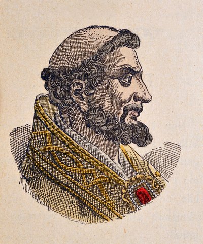Portrait of Pope Pelagius I (556-561) by Italian School