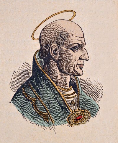 Portrait of Pope Simplicius (468-483) by Italian School
