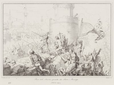 Capture of Smyrna by Pietro Mocenigo by Italian School