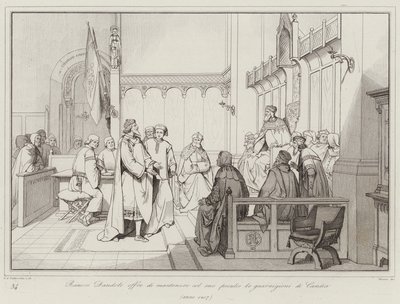 Rainieri Dandolo offers to maintain the garrisons of Candia with his own funds by Italian School
