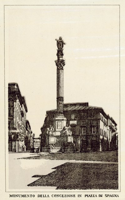 Rome: Monument of the Conception in Piazza di Spagna by Italian School