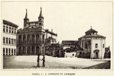 Rome: Piazza of St. John Lateran by Italian School