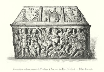 Ancient Sarcophagus used as a Tomb for Averardo dei Bicci, Medici, Riccardi Palace by Italian School