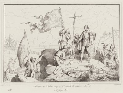 Sebastian Cabot Discovers the Island of Newfoundland by Italian School