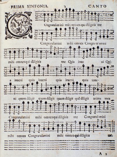 Sheet Music for Concerto 5 in Canzoni alla Francese by Italian School