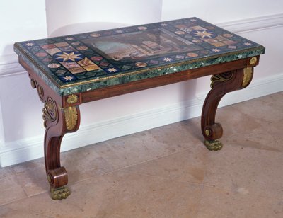 Table top depicting the Coliseum, after a design by Antonio Ciocci by Italian School