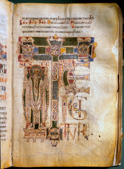 Te igitur Page of a Missal and Sacramental Representative by Italian School