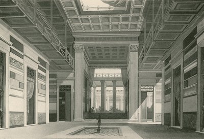 The Atrium of the Cassia House as it was by Italian School