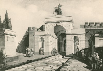 The Herculaneum Gate as it was by Italian School