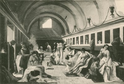 The Frigidarium of Women in the Stabian Baths as it was by Italian School