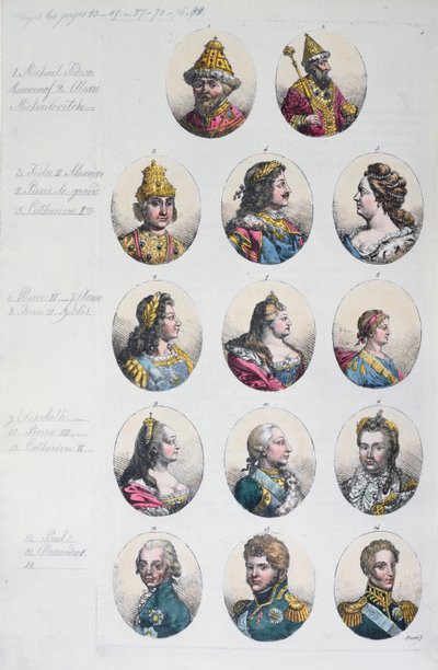 The Romanov Dynasty, from Costume Antico e Moderno by Gulio Ferrario by Italian School