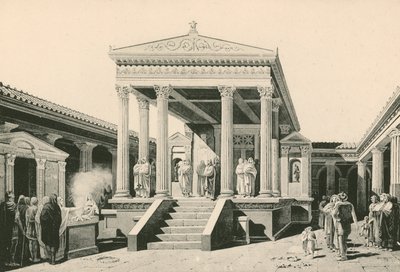 The Temple of Isis as it was by Italian School