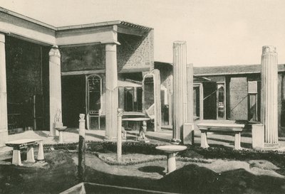 The Viridarium in the House of the Vettii as it is by Italian School