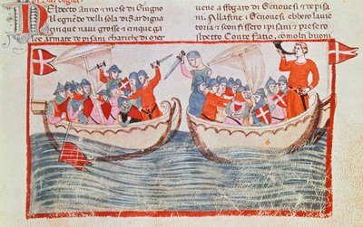 The Battle of Meloria by Italian School
