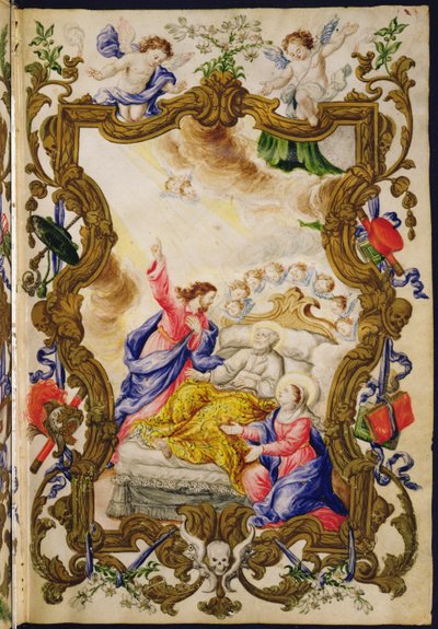 The Good Death of the Christian, from a Mariegola of the Lay Guild of the Buona Morte, c.1712-14 by Italian School