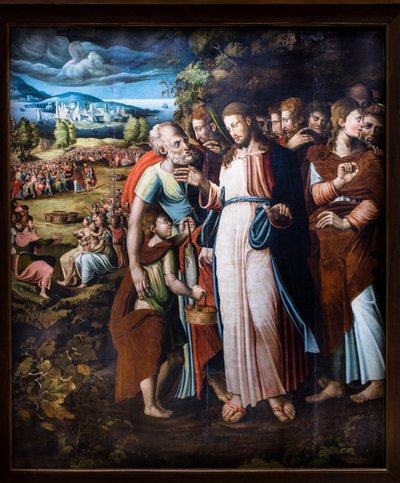 The Multiplication of the Loaves and Fishes by Italian School