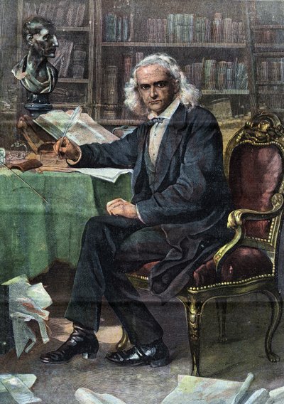 Theodor Mommsen, German historian and politician (Nobel Prize in Literature 1902) - in "La Tribuna illustrata" by Italian School