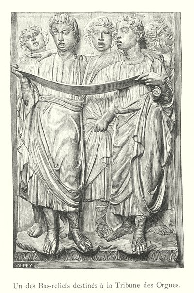 One of the Bas-reliefs Intended for the Organ Tribune (engraving) by Italian School