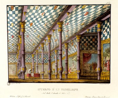 View of the tent of Edward III, King of England, in 1347 during the Hundred Years War, scenery for the opera 