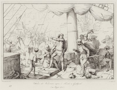 Victory of the Venetians over the Turks at Gallipoli by Italian School