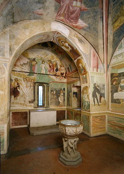 Interior of the Baptistery with Fresco Depicting Scenes from the Life of Saint John by Italian School