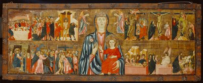 Madonna and Child and Two Angels with Twelve Scenes from the Passion by Italian School Italian School