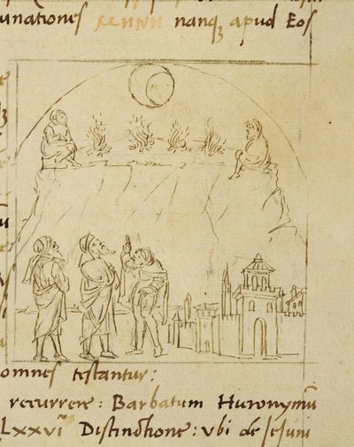 The Sages Study the Movement of the Stars to Determine the Exact Date of Passover, from Ortopascha by the Pilgrim Priscian by Italian School Italian School